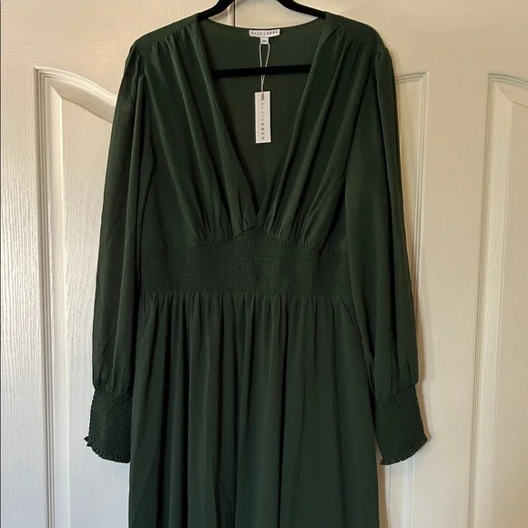 NWT Baltic Born 2X Olivia Deep Green Long Sleeve Dress - Picture 5 of 16